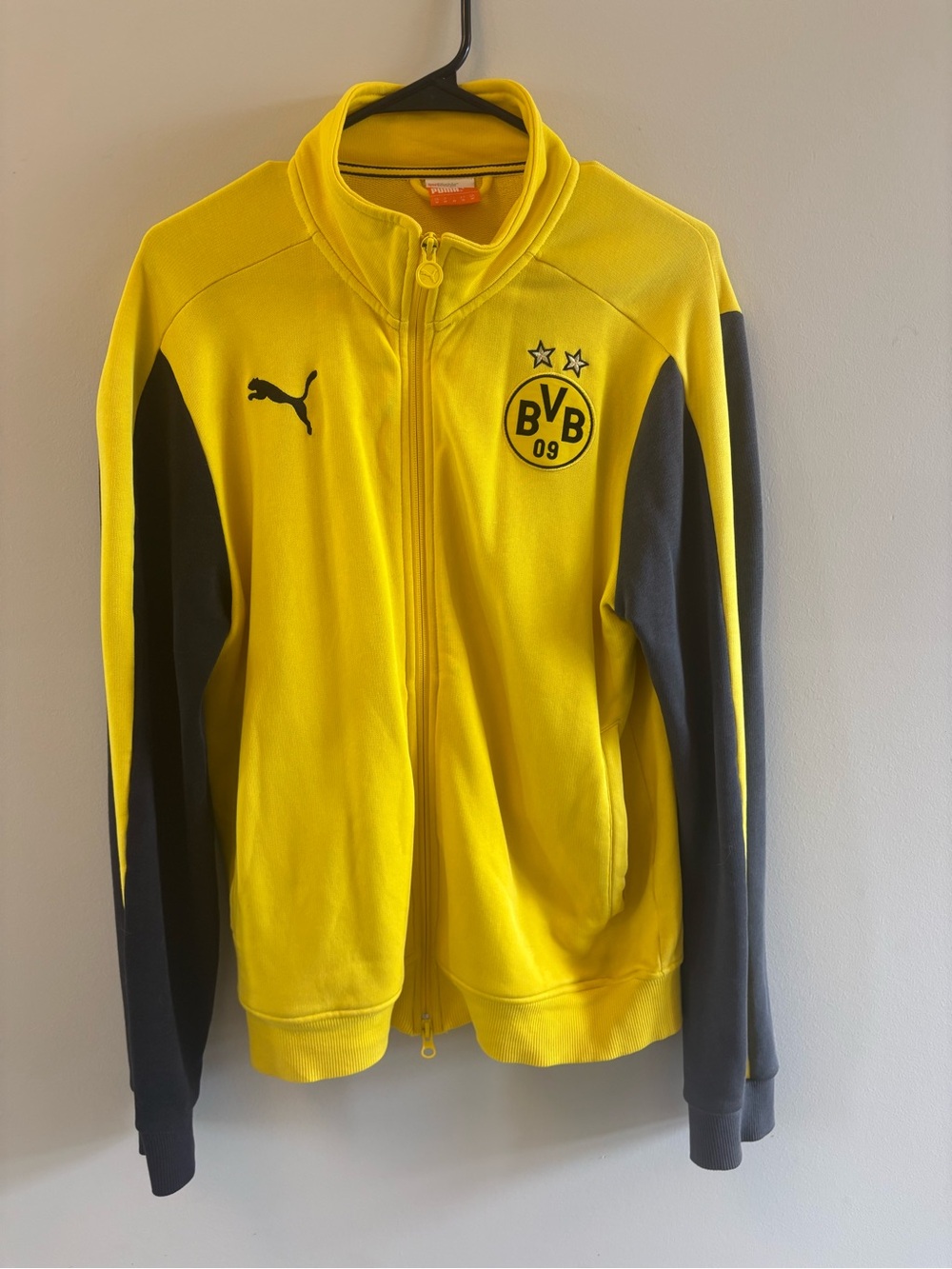 Borussia Dortmund Puma Yellow and Black BVB Football Track Jacket